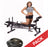 Body Solid Horizontal Ab Crunch Bench Machine Package with Olympic Bumper Plates 42.5 lbs