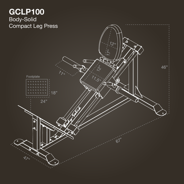 BODY-SOLID COMPACT LEG PRESS GCLP100