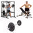 Body Solid Pro Stabilized Power Rack Bench Barbell Package For Bench Press and Pulldown 300lb