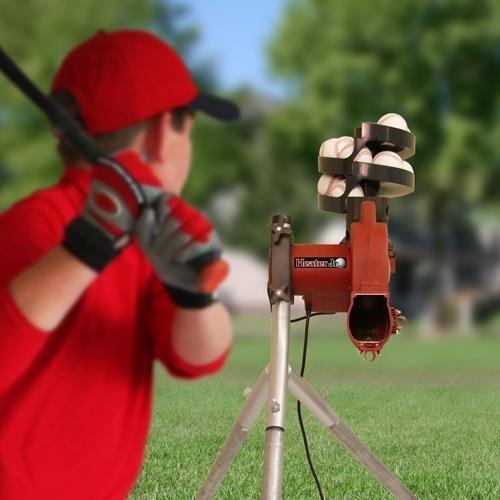 Heater Sports Jr. Real Baseball Pitching Machine With Ball Feeder