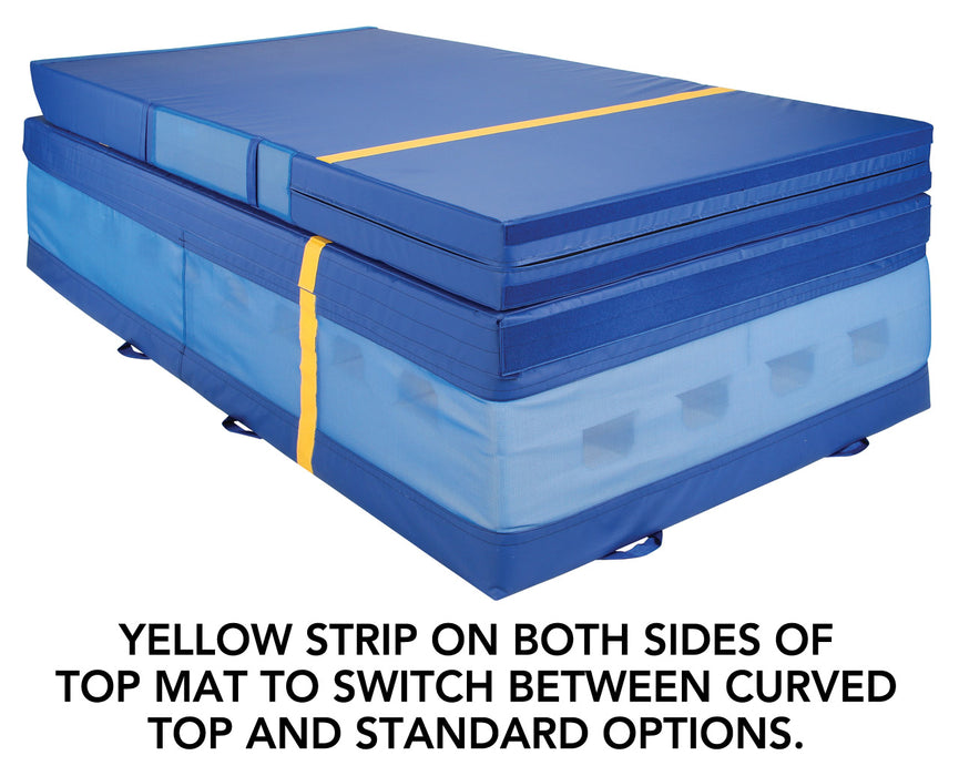 Norberts VS-220 Level 3 Curved Top 2 Piece System - 8" Mat with 24" Pit Base Gymnastics Vault