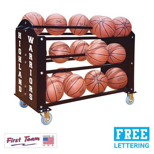 First Team FT24 Ball Hog Premium Ball Carrier (Holds 24 Basketballs)