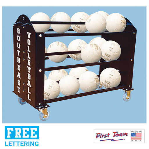 First Team Ball Hog Super Duty Volleyball Carrier (Holds 30 Volleyballs)